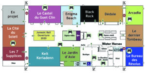 Plan des zones de repos Enigmaparc