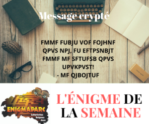 Enigme de la newsletter ENIGMAPARC