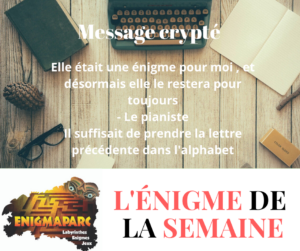 réponse à l'énigme de la news ENIGMAPARC