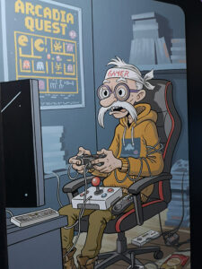 Le personnage clé d'Enigmaparc en geek d'Arcadia city