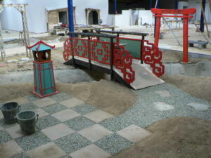 Construction du jardin d'Asie fin 2005